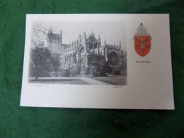 VINTAGE UK EAST DEVON: EXETER Cathedral B&w Crested Faulkner - Exeter