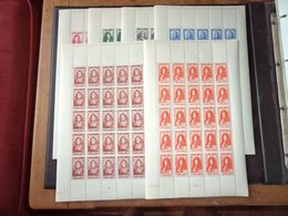 France N°612/617 - 6 Feuilles De 25 Exemplaires - Neuf ** Sans Charnière - Léger Pli Sur 2 Timbres N°617 - TB - Unused Stamps