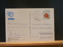 89/339  CP CUBA TO  BELG.  1986 - Covers & Documents