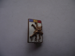 Romania - Judo Greek Roman Wrestling - Rare Badge Enamel - Abzeichen - See Verso - Judo