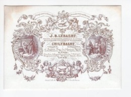 1 Carte Porcelaine J. Lybaert Peintre Et Vitrier Glazenier Ch. Lybaert Tailleur Kleermaker Gend  Lith.Vande Steene  13x9 - Cartes Porcelaine