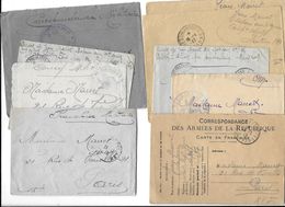 MARRET JEAN SAPEUR 10 REGIMENT GENIE 9 DOCUMENTS DONT 5 ENVELOPPES AVEC COURRIERS ET UNE CARTE - MILITAIRE - Documenti