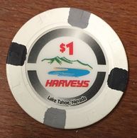 USA NEVADA LAKE TAHOE HARVEYS CASINO CHIP $ 1 JETON TOKEN COIN - Casino