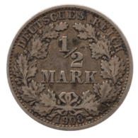 GERMANY - EMPIRE - 1/2 Mark - 1908 - A - Berlin - Silver - #DE014 - 1/2 Mark
