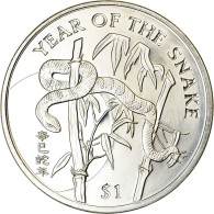 Monnaie, Sierra Leone, Dollar, 2001, British Royal Mint, Année Du Serpent, SPL - Sierra Leona