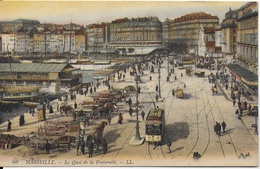 Marseille - Le Quai De La Fraternité ( Animée Tramway Et Commerces) - Oude Haven (Vieux Port), Saint Victor, De Panier
