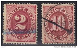 Unites States, Postage Due, Red Brown 2c And 10c N° 9, 11 (YT) - Portomarken