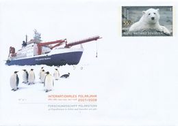 BRD / Bund DP Ganzsachenumschlag Internationales Polarjahr 2007/2008 Forschungsschiff "Polarstern" Pinguine Eisbär Knut - International Polar Year