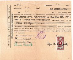 Macedonia,Bbulgarian Occupation WWII, 5000 Leva- 04.08.1943,Popularna Banka Prilep,as Scan - Macedonia Del Norte