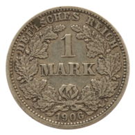 GERMANY - EMPIRE - 1 Mark - 1906 - J - Hamburg - Silver - #DE055 - 1 Mark
