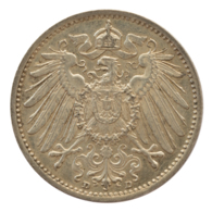 GERMANY - EMPIRE - 1 Mark - 1907 - D - München - Silver - #DE057 - 1 Mark