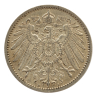 GERMANY - EMPIRE - 1 Mark - 1908 - A - Berlin - Silver - #DE060 - 1 Mark
