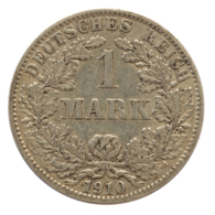 GERMANY - EMPIRE - 1 Mark - 1910 - A - Berlin - Silver - #DE062 - 1 Mark