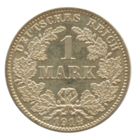 GERMANY - EMPIRE - 1 Mark - 1914 - J - Hamburg - Silver - #DE069 - 1 Mark