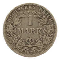 GERMANY - EMPIRE - 1 Mark - 1874 - A - Berlin - Silver - #DE070 - 1 Mark