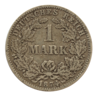 GERMANY - EMPIRE - 1 Mark - 1874 - G - Karlsruhe - Silver - #DE073 - 1 Mark