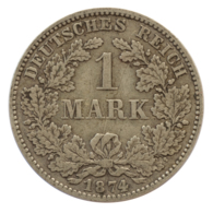 GERMANY - EMPIRE - 1 Mark - 1874 - H - Darmstadt - Silver - #DE074 - 1 Mark