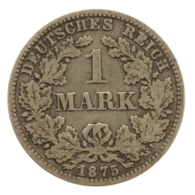 GERMANY - EMPIRE - 1 Mark - 1875 - C - Frankfurt Am Main - Silver - #DE077 - 1 Mark