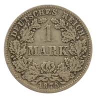 GERMANY - EMPIRE - 1 Mark - 1875 - D - München - Silver - #DE078 - 1 Mark