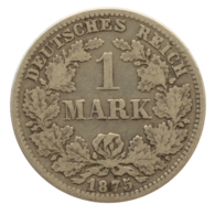 GERMANY - EMPIRE - 1 Mark - 1875 - E - Dresden - Silver - #DE079 - 1 Mark