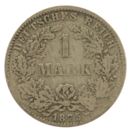 GERMANY - EMPIRE - 1 Mark - 1875 - H - Darmstadt - Silver - #DE082 - 1 Mark