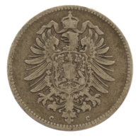 GERMANY - EMPIRE - 1 Mark - 1876 - C - Frankfurt Am Main - Silver - #DE085 - 1 Mark