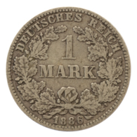 GERMANY - EMPIRE - 1 Mark - 1886 - E - Dresden - Silver - #DE096 - 1 Mark
