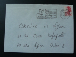 01 Ain Villars Les Dombes Parc Ornithologique Ornithology - Flamme Sur Lettre Postmark On Cover - Mechanical Postmarks (Advertisement)