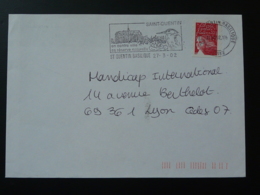 02 Aisne Saint Quentin Oiseau Bird Réserve Naturelle 2002 (ex 1) - Flamme Sur Lettre Postmark On Cover - Oblitérations & Flammes