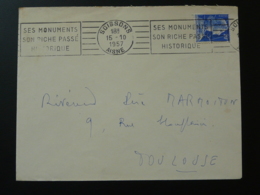 02 Aisne Soissons Monuments Riche Passé Historique 1957 - Flamme Sur Lettre Postmark On Cover - Oblitérations & Flammes