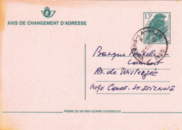 Belgique Entier Postal Avis Changement D'adresse N° 28 III ° Villers-la-Ville - Avviso Cambiamento Indirizzo