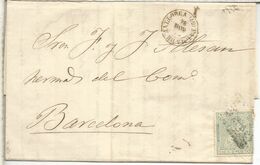 PRIMERA REPUBLICA 1873 ENVUELTA DE PALMA DE MALLORCA A BARCELONA - Cartas & Documentos