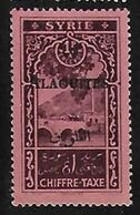 ALAOUITES TAXE N°7a N*  Variété Surcharge Noire - Unused Stamps