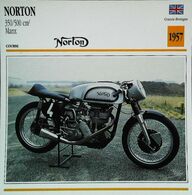 "Motorbike  NORTON 350/500cc Manx 1957 " Moto Anglaise - Collection Fiche Technique Edito-Service S.A. - Sammlungen