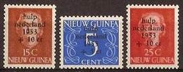 Nederlands Nieuw Guinea NVPH Nr 22/24 Postfris/MNH Watersnoodzegels 1953 - Netherlands New Guinea