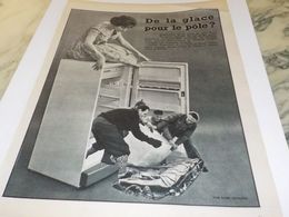 ANCIENNE PUBLICITE DE LA GLACE POUR LE POLE FRIGO PONTIAC 1957 - Otros Aparatos