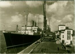 AK GERMANY - BREMERHAVEN - M.S. BERLIN / SHIP / BOAT - VERLAG PAUL FRAAS - 1950s (BG9579) - Bremerhaven