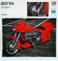 " Motorcycle ARLEN NESS  2100cc The Big Red 1991 " Moto Américaine - Collection Fiche Technique Edito-Service S.A. - Collections