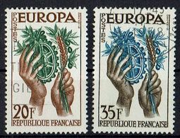 Frankreich // Mi. 1157/1158 O - 1957