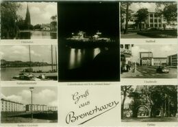 AK GERMANY - GRUSS AUS BREMERHAVEN - 7 SIGHTS  - VERLAG PAUL FRAAS - 1950s (BG9592) - Bremerhaven