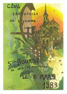 CPM  Club Cartophile De L' Yonne 5ème Bourse 1983 Illustrateur Alain Briffaux Tirage 181/1500 - Beursen Voor Verzamellars