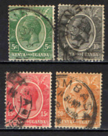 KENYA AND UGANDA - 1922 - EFFIGIE DEL RE GIORGIO V - Wmk. 4 -  USATI - Kenya & Ouganda