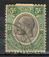 TANGANYKA - 1927 - EFFIGIE DEL RE GIORGIO V - 5 CENT. - USATO - Tanganyika (...-1932)