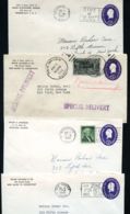 U534b-c 4 PSE Covers Used To NYC + SPECIAL DELIVERY 1953-58 - 1941-60