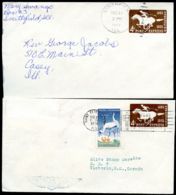 U543 2 PSE Covers PONY EXPRESS Used Smithfield IL 1960 And To Canada 1961 - 1941-60