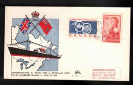 CANADA FDC Scott # 386 - Royal Visit Also Scott # 387 - Unknown Cachet - 1952-1960