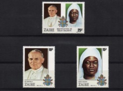 Zaire - 1313/1315 - Pape Jean-Paul 2 - Soeur Anuarite Nengapeta - 1986 - MNH - Ongebruikt