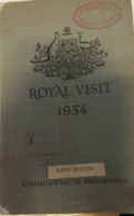 (book 12/8/2020) Australia - Royal Visit Commonwealth Program - 13 X 20 Cm - Weight 210 G (1954) First Edition - Autres & Non Classés