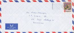 Taiwan Air Mail Cover Sent To Denmark 1982 Single Franked - Luchtpost