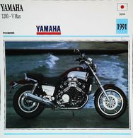 " YAMAHA  1200cc V MAX 1991"  - Collection Fiche Technique Edito-Service S.A. - Sammlungen